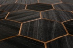 PREMIUM PRODUCTS Decorative panels DECORATIVE WOODEN PANELS HEXA THERMO ABACHI BLACK DECORATIVE WOODEN PANELS HEXA THERMO ABACHI BLACK