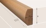 Sauna bench materials ALDER BENCH FRONT PANEL SHA 42x88x1800mm ALDER BENCH FRONT PANEL SHA 42x88x1800-2400mm