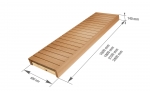 Modular elements for sauna bench PREMADE MODULE, ALDER, 140x600x1600-2400mm