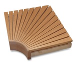 Modular elements for sauna bench CORNER MODULE, ALDER, 400x400mm