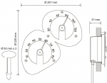 Термометры и гигрометры DUO Оптоволоконное освещение для сауны CARIITTI ТЕРМО-ГИГРОМЕТР