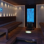 Fiber optic lighting for sauna CARIITTI HYGROMETER SQ