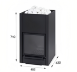 Woodburning stoves SAUNAINTER Sauna Stoves SAUNA WOODBURNING STOVE ECOBURN 17, BLACK WOODBURNING STOVE ECOBURN 17, BLACK