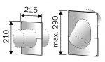 Smoke pipes DECORATIVE COVER, STAINLESS STEEL, Ø115MM-120MM