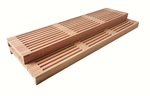Modular elements for sauna bench Sauna building materials PREMADE MODULE, ALDER, 140x400x1600-2400mm