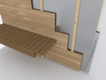 Modular sauna bench Modular elements for sauna bench Fasteners and tools BENCH BRUCKET