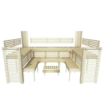 Modular sauna bench MODULAR SAUNA BENCH, EXTRA, ASPEN, 3200x2090 MODULAR SAUNA BENCH, EXTRA, ASPEN