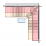 Modular sauna bench MODULAR SAUNA BENCH, PREMIUM, ASPEN, 3200x3413 MODULAR SAUNA BENCH, PREMIUM, ASPEN