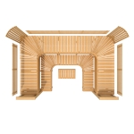 Modular sauna bench MODULAR SAUNA BENCH, PREMIUM, ALDER, 3200x3290 MODULAR SAUNA BENCH, PREMIUM, ALDER