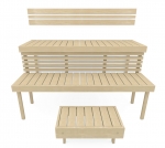 Modular sauna bench MODULAR SAUNA BENCH, STANDART, ASPEN