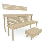 Modular sauna bench MODULAR SAUNA BENCH, STANDART, ASPEN