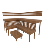 Modular sauna bench MODULAR SAUNA BENCH, OPTIMAL, THERMO-ASPEN, 1600x2200 MODULAR SAUNA BENCH, OPTIMAL, THERMO-ASPEN
