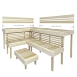 Modular sauna bench MODULAR SAUNA BENCH, OPTIMAL, ASPEN, 2100x2700 MODULAR SAUNA BENCH, OPTIMAL, ASPEN