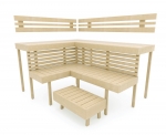 Modular sauna bench MODULAR SAUNA BENCH, OPTIMAL, ASPEN
