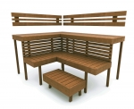Modular sauna bench MODULAR SAUNA BENCH, OPTIMAL, THERMO-ASPEN