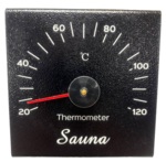 Sauna thermo and hygrometers SOLO SAUFLEX THEMOMETER, BLACK, AP-097BW