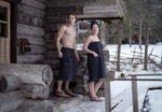 Sauna clothes Clothes for sauna RENTO KENNO WAIST MEN`S SAUNA SKIRT 145x70cm, GRAY