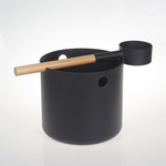 Sauna bucket and ladle sets SAUFLEX ALUMINIUM BUCKET AND LADLE SET BLACK SAUFLEX ALUMINIUM BUCKET AND LADLE SET DUO2