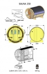 SAUNAINTER Sauna Outdoor SAUNA HOUSE SAUNA 250