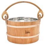 Sauna buckets, pails, basins SAWO WOODEN BUCKET WITH STAINLESS STEEL INSERT 371-MD 5L SAWO WOODEN BUCKET WITH STAINLESS STEEL INSERT