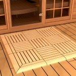 Sauna floor Sauna floor grates SAWO WOODEN FLOOR MAT SIDE FRAME WITH PLASTIC, CEDAR