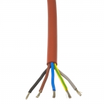 Электрические кабеля для сауны Электрические кабеля для сауны Электрические кабеля для сауны ЖАРОСТОЙКИЙ СИЛИКОНОВЫЙ КАБЕЛЬ SiHF 5x1.5мм²