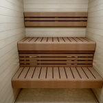 Modular elements for sauna bench PREMADE MODULE, THERMO ASPEN, 140x600x1600-2400mm